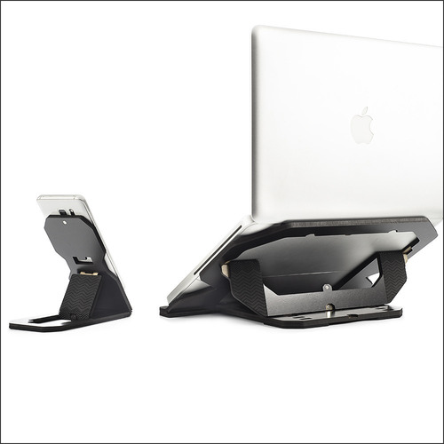Kit Soporte Notebook + Celular Regulable Portátil Madera