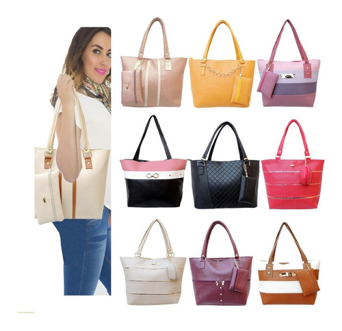 Imagen 4 de 10 de Bolsas Para Dama Económicas Mayoreo 5 Bolsos Mujer Calidad