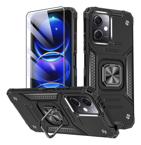 Funda Magnética Con Soporte + Mica Para Xiaomi Poco X5 Pro