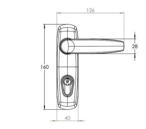 Imagen 2 de 7 de Manija C/ Llave Para Sistema Antipanico Jaque