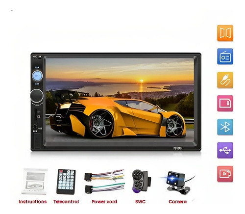 Reproductor De Pantalla 7 PuLG 2 Din + Camara De Retroceso 