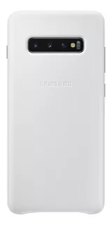 Case Samsung Leather Cover Original Galaxy S10 Plus Blanco
