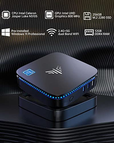 Miniordenador Con Windows 11 Pro, Kamrui Ak1 Pro, 12 Gb De R