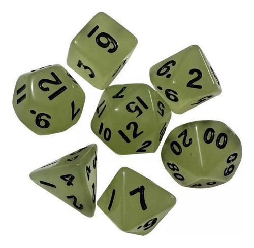 2 Dados Luminosos Para Juegos De Rol Y De Cartas, 2 Piezas