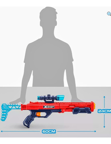 Zuru Lanzador Xshot 2 Hawk Eye 2 Micro Aire Pocket 24 Dardos