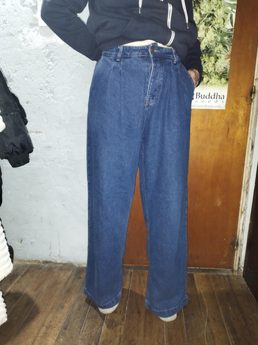 Pantalón Denim Tipo Palazzo Indian