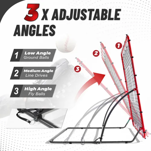 Red Rebounder Telury Heavy Duty Para Béisbol, 1,2 X 1,4 M, C