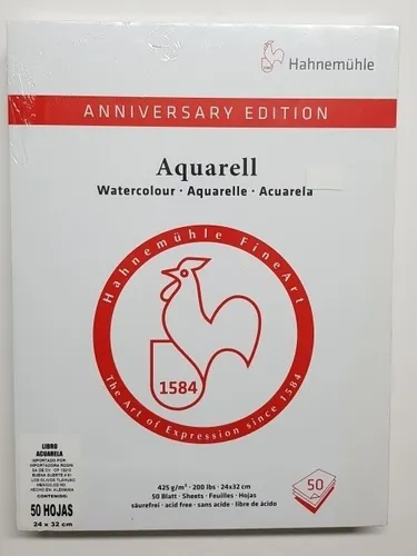 15 Hojas Hahnemuhle Edición de aniversario 425gsm WC Block 24x32cm