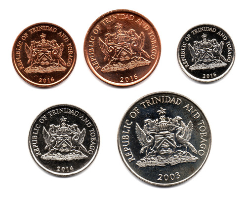 Trinidad Y Tobago 1, 5, 10, 25 Y 50 Cents 2003 -2016 