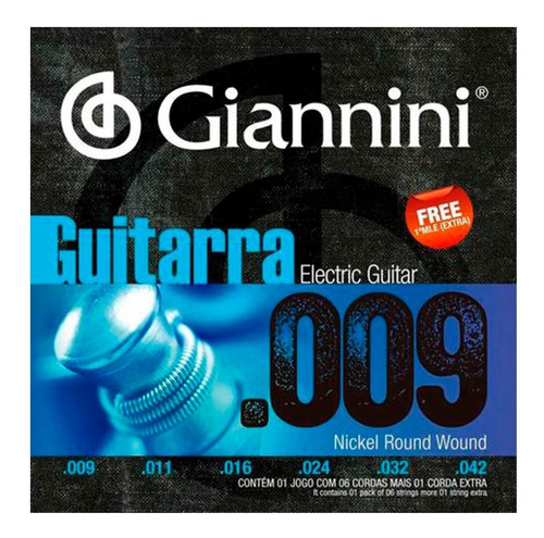 Encordoamento Guitarra Giannini 009