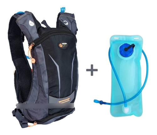 Mochila Hidratación Deportiva Bolsa Agua Ciclismo (plomo)