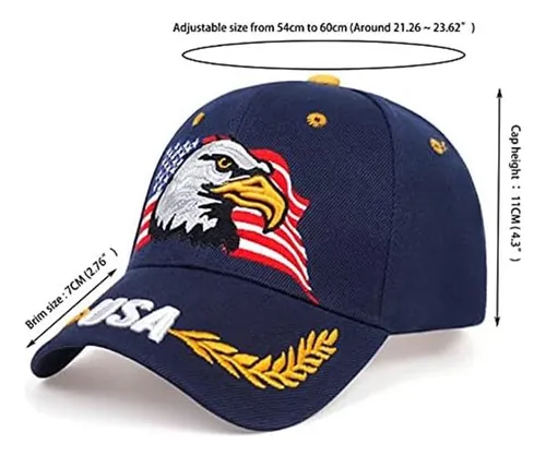 Usa-bandera Eagles-hat American Baseball-cap Bordado Azul Ma