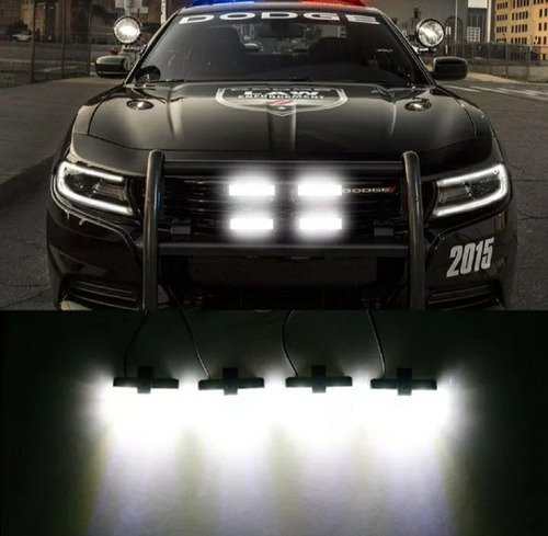 Led Federales De Alta Potencia 4x4 Fijo-strober Blanco