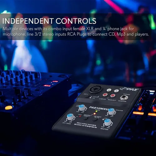 Mezclador De Audio Profesional Pyle-pro Pad10mxu