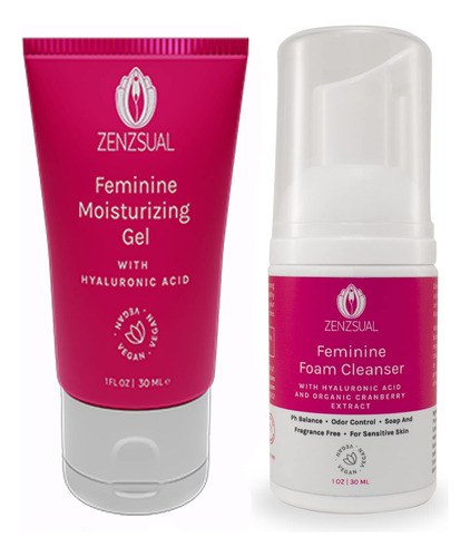 Zenzsual Limpiador De Espuma Femenina + Gel Con Cido Hialurn