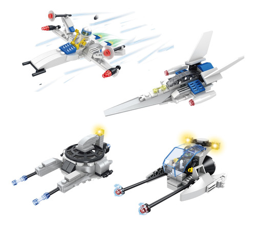 Kit Brinquedo De Montar Inblox Naves Star Battle - 395 Pçs