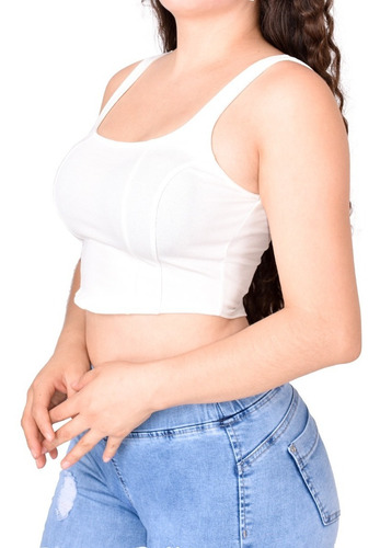 Crop Top Sexy Mezclilla Tirantes Ajustable