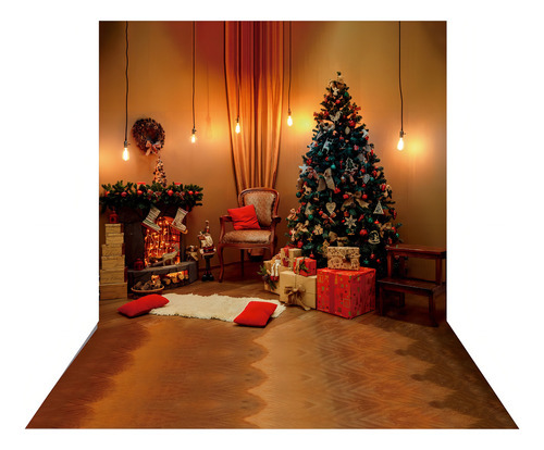 Fundo Fotográfico Cenário Vertical Tecido 1,50m X 2,20m Cor NATAL CENÁRIO F145