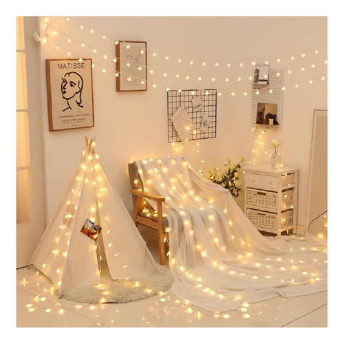 Luces De Cuerda De Estrella De Wfggeh, 10 Pies 20 Led Usb La