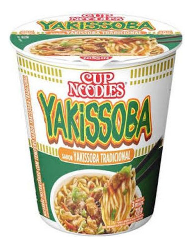 Kit Com 5 Cup Noodles Macarrão Instantâneo Yakissoba Nissin.