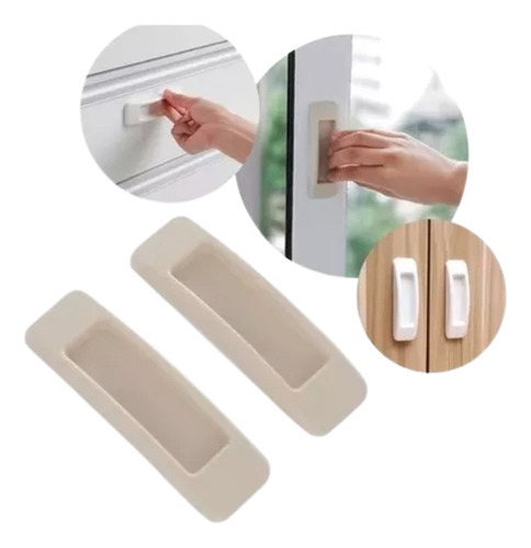 Puxador Adesivo Com Design Moderno P/ Armarios E Janelas 4un