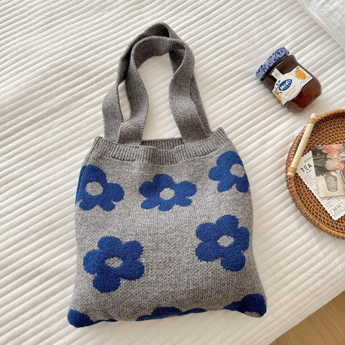 Bolso Tejido A Mano Little Flower, Tejido A Mano, Nuevo, Par