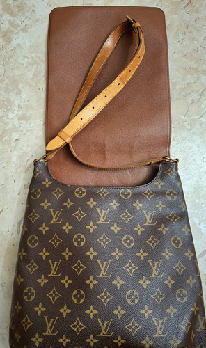 Bolsa Louis Vuitton Salsa Musette - Carteiro - Original Marrom-escuro (Usado)