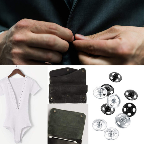 Kit Costura 200 Ganchos, 3 Estilos Falda, Broches, Botones
