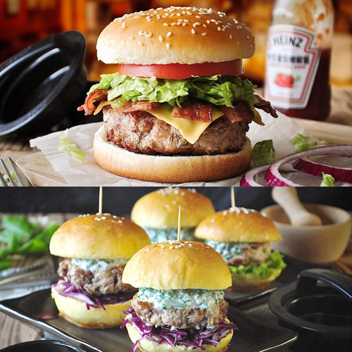 Prensa Para Hamburguesas Kit Antiadherente Para Hacer Hambur