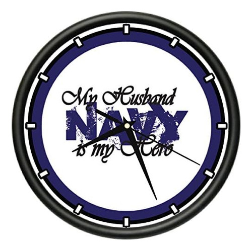 Husband Is My Hero Navy Reloj De Pared Soldado Militar Regal