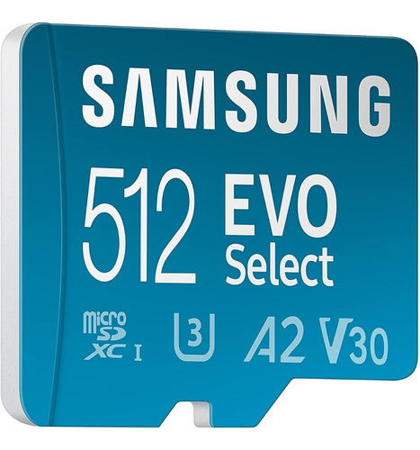 Samsung Evo Select + Adaptador 512 Gb Microsdxc 130 Mb/s