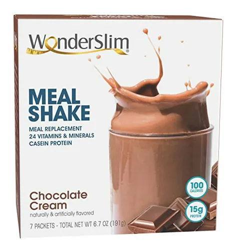 Batido Sustituto De Comida Wonderslim, Chocolate, 15g Proteí