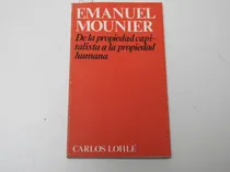 Comprar Propiedad Capitalista Propiedad Humana Mounier L437