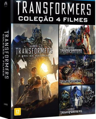 Box Dvd Transformers Quadrilogia 04 Dvd's - Original Lacrado