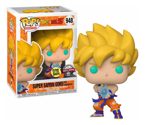 Funko Pop Ss Goku With Kamehameha #948 Glow Exclusive