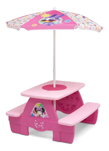 Mesa Picnic Con Sombrilla Disney Junior Minnie Rosa