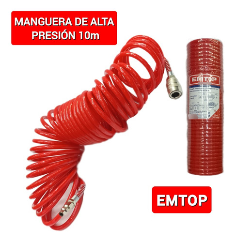 Manguera De Alta Presión 10m Marca Emtop Somos Tienda Física