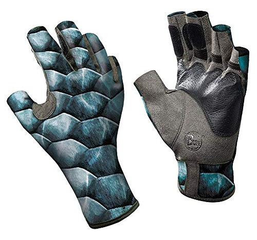 Buff Pro Serie Angler Gloves Ii Escalas De Tarpon S/m