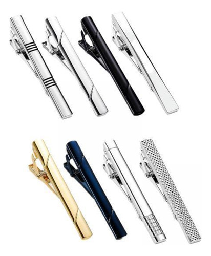 3 X 8x Clips De Corbata Moda Novio Novio Hombres Tie Bar