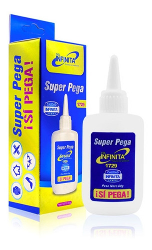 Pegante Instantaneo Infinita Super Pega *60 Ml *5 Unidad