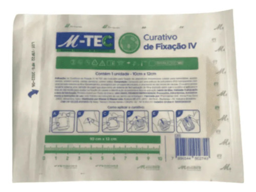 Curativo De Fixação Iv M-tec 10cm X 12cm Unidade/placa