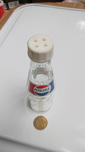 Pepsi Cola Antigua Mini Botella Salero Pepsicola Logotipos (Usado)