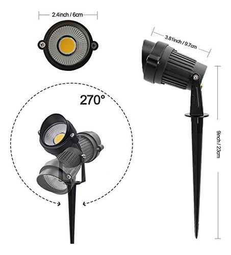 Luces Led Para Paisaje Lightingwill De 5 W, Blanco Cálido, 3