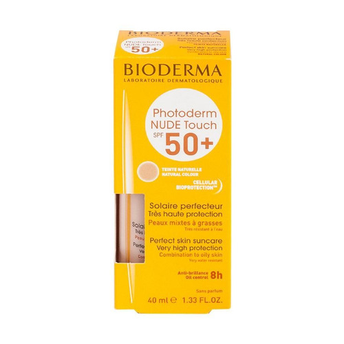 Imagen 1 de 3 de Protector solar Bioderma Photoderm NUDE Touch Tono Natural en aerosol FPS50 x 40 ml
