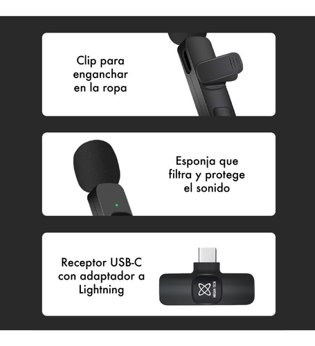 Microfono Corbatero Compatible iPhone Samsung Motorola