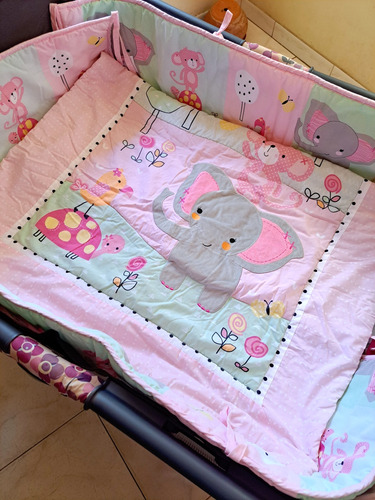 Juego De Cama Para Cuna De Bebé De 4 Piezas P/niña  