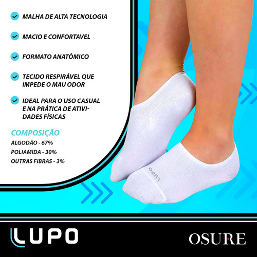 Kit 10 Pares Meias Lupo Masculina Soquete Atacado Original