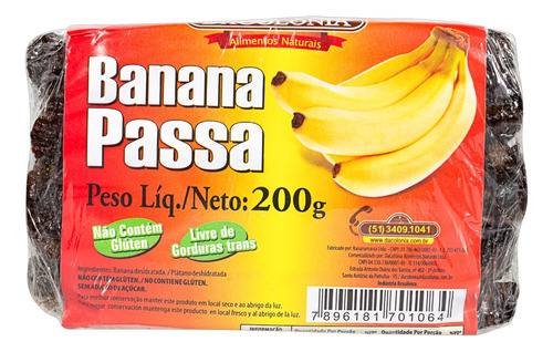 Banana-Passa DaColônia Pacote 200g