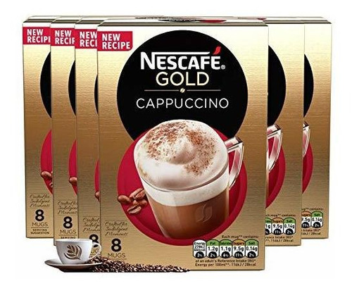 Nescafã  Gold Cappuccino Original, 8 Sobres, 136 G (paquete