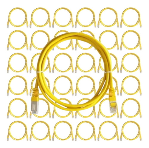 Kit 50 Patch Cord Seccon Cat6 1.5mt Amarelo